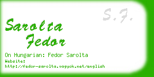 sarolta fedor business card
